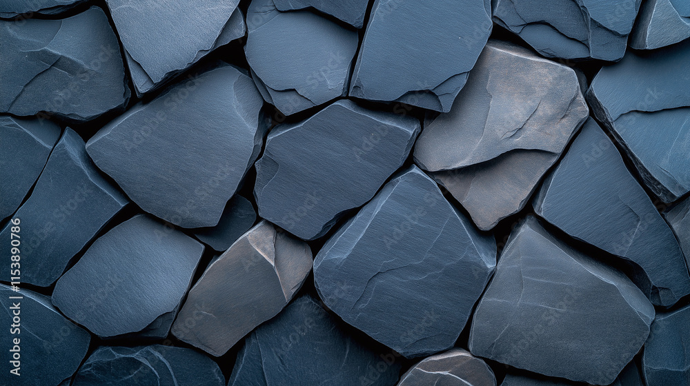 Dark blue rock texture background featuring irregular slate stones, creating natural and rugged appearance. Ideal for design projects needing strong, earthy aesthetic Dark blue rock texture background featuring irregular slate stones, creating natural and rugged appearance. Ideal for design projects needing strong, earthy aesthetic