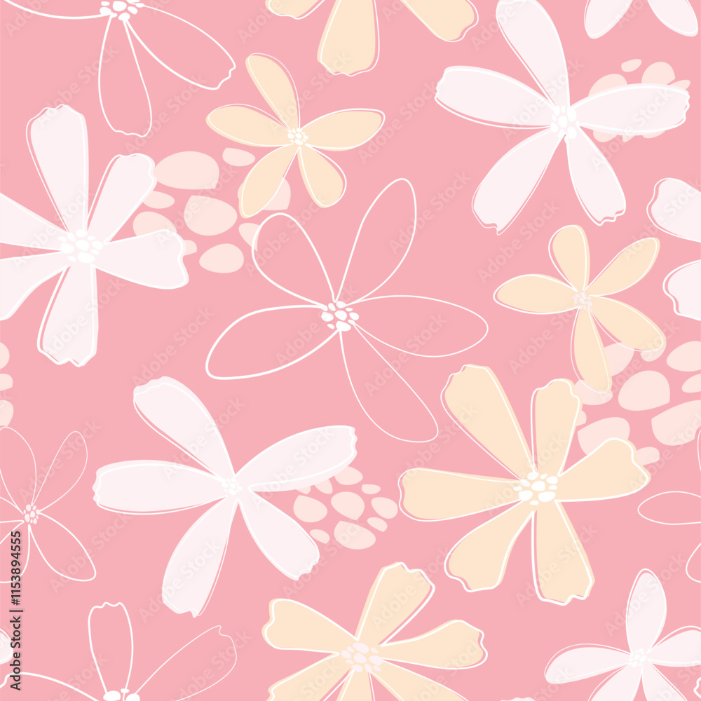 seamless pattern with flowers and damask pattern seamless pattern with flowers and damask pattern