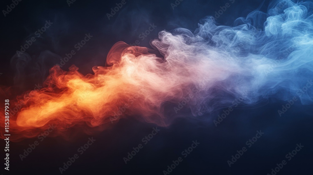 Colorful abstract smoke Graceful movements of neon smoke Colorful abstract smoke Graceful movements of neon smoke