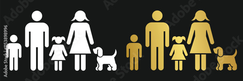 Unified family Icons togetherness and bonding