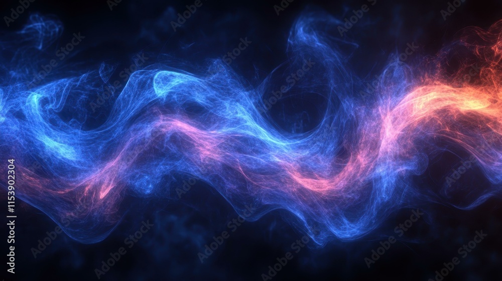 Colorful abstract smoke Energetic swirls of vibrant mist