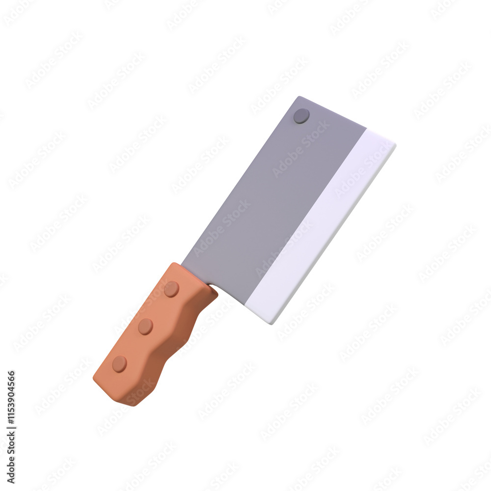 Meat knife isolated 3d render icon illustration Meat knife isolated 3d render icon illustration