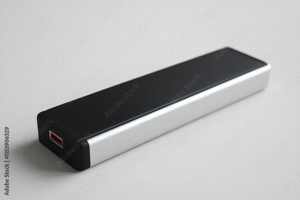 Sleek Modern USB Device on White Background Sleek Modern USB Device on White Background
