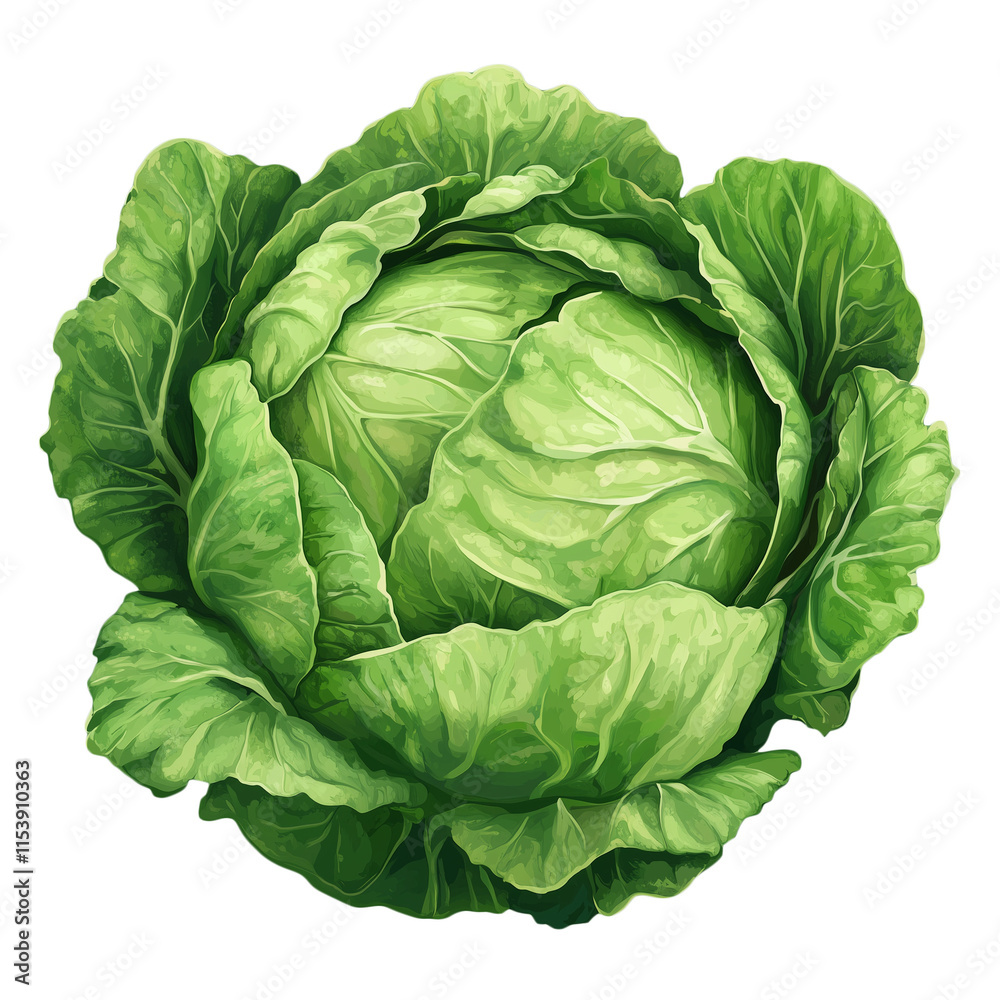 Obraz premium Realistic style cabbage