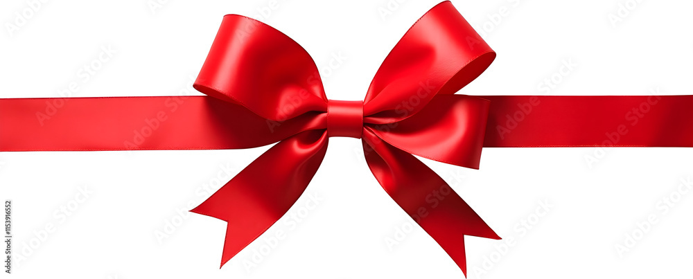 red ribon and bow on a transparent white background. red ribon and bow on a transparent white background.