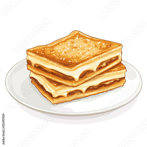 Sweet Martabak Dessert Vector Graphic