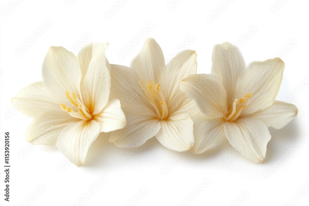 Fototapeta premium Stunning White Orchid Isolated on Pristine Background. A Symbol of Beauty and Elegance in Blooming Flora.