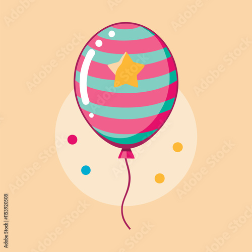 balloon isolated vector illustration cartoon style on background
