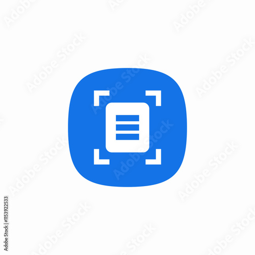 text file scan icon sign vector