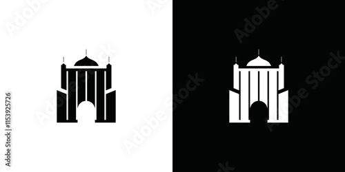simple high rise building logo vector