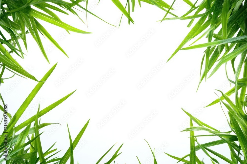Fresh Green Grass in Vibrant Square Frame Fresh Green Grass in Vibrant Square Frame