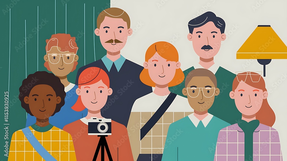Diverse Group of People Posing Together for a Photograph Diverse Group of People Posing Together for a Photograph