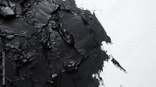Obraz na płótnie Textura abstracta negra y blanca w salonie