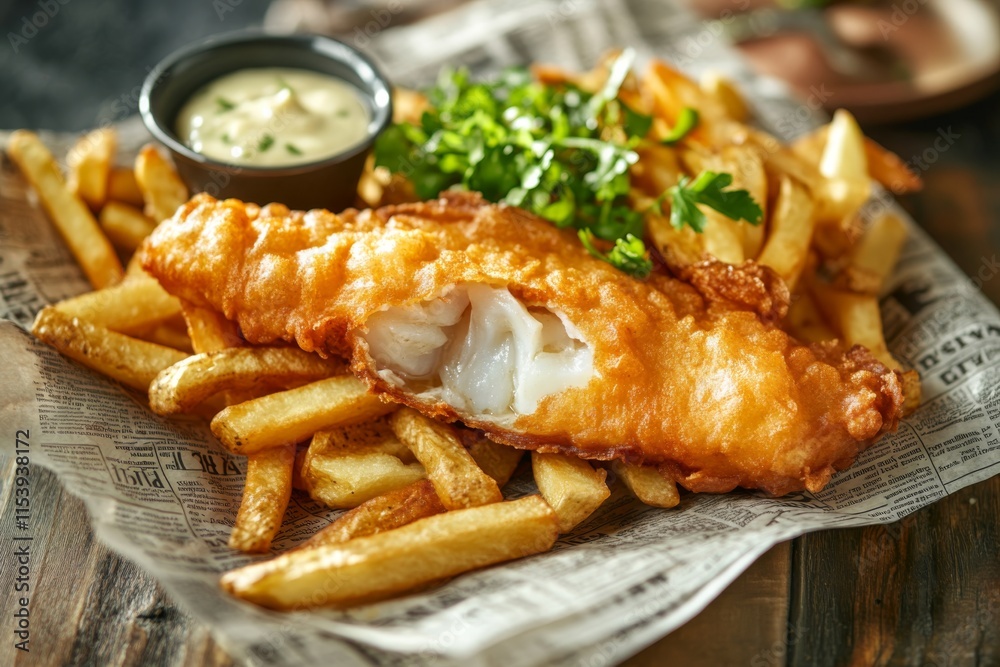 Classic British Fish and Chips Delight Classic British Fish and Chips Delight