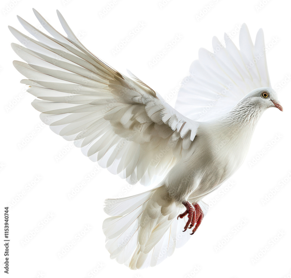 Fototapeta premium PNG White dove flying bird feathered animal.