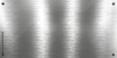 Reflective brushed aluminum plate, light highlights, metallic texture, gleam, texture