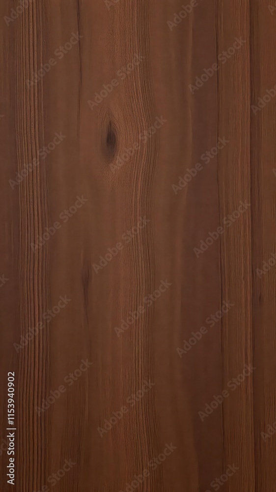 Naklejka premium Rich, dark brown wood grain texture with subtle knots, vintage background, wooden
