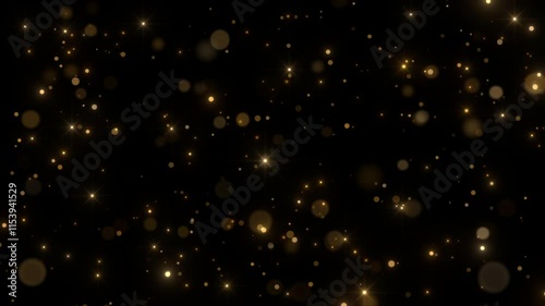 Wallpaper Mural twinkling black stars gold background loop Torontodigital.ca