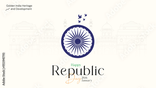 76th Indian Republic Day, 26 January Celebration Social Media Post, Web Banner, Status Wishes photo