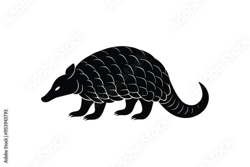 A Pangolin silhuette vector art 