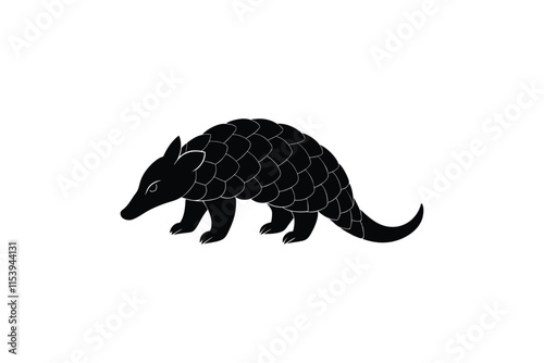 A Pangolin silhuette vector art 