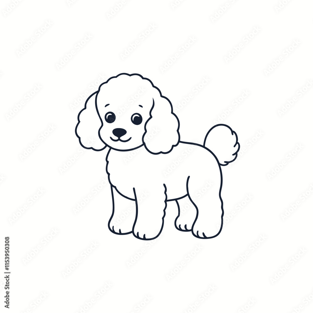vector Poodle silhouette white background. vector cartoon illustration isolated on white background vector Poodle silhouette white background. vector cartoon illustration isolated on white background