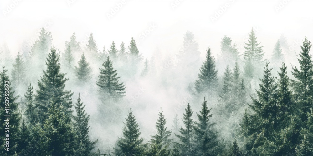 Fototapeta premium Bosque neblinoso