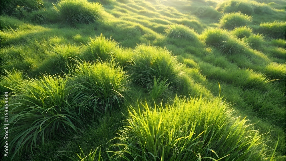 Lush Green Grass Field with Tall, Flowing Blades Catching the Light
Lush Green Grass Field with Tall, Flowing Blades Catching the Light