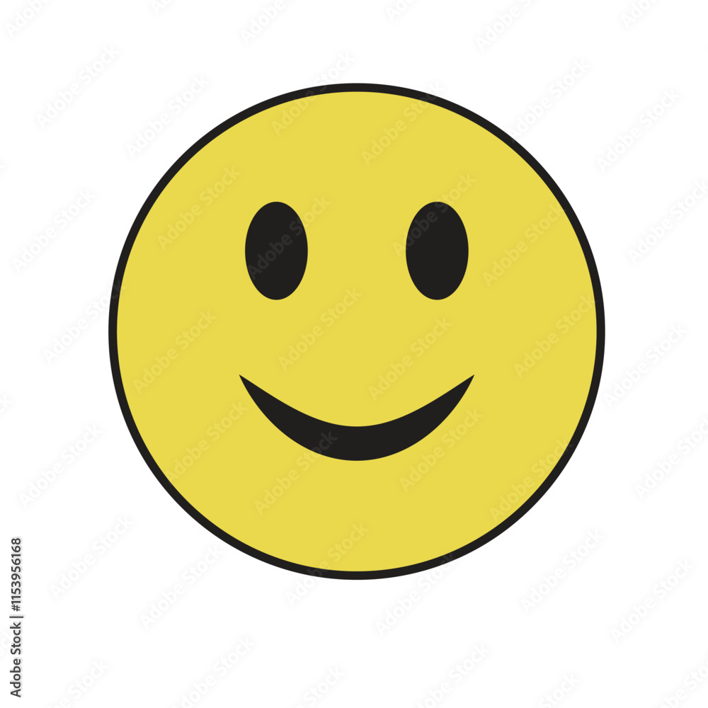 Smiling face vector icon symbol. Yellow smile sign. Simple flat shape happy emotion logo. Isolated on white background. Smiling face vector icon symbol. Yellow smile sign. Simple flat shape happy emotion logo. Isolated on white background.