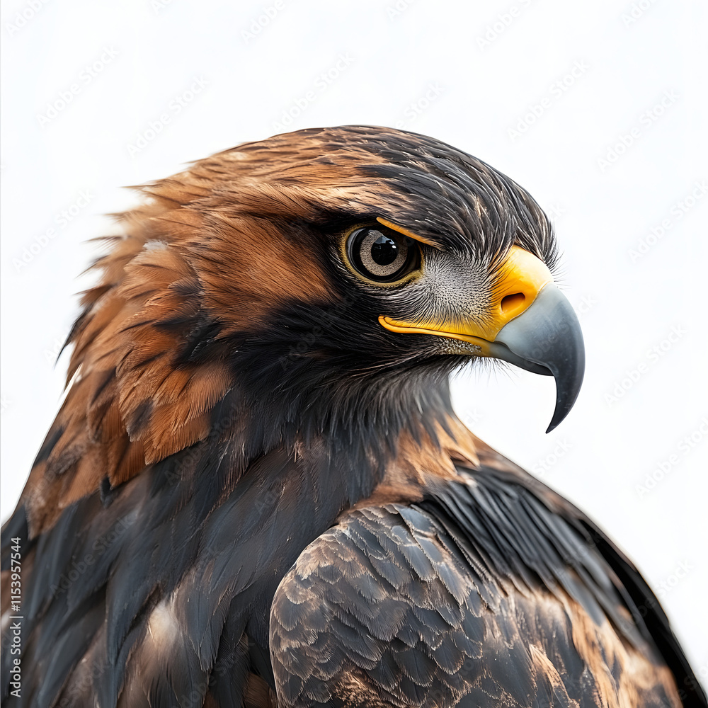 Fototapeta premium close up eagle in white background 