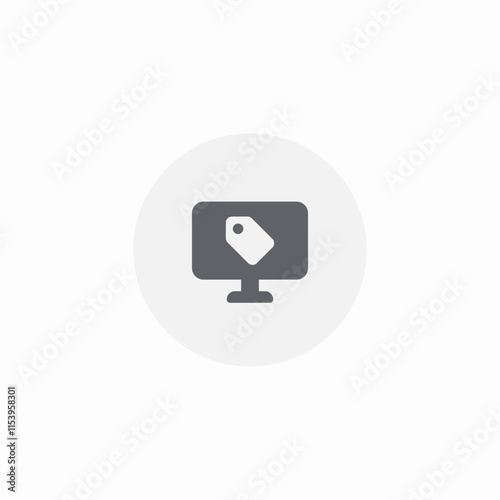 computer price buy icon sign vector