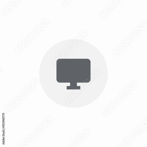 pc monitor icon sign vector
