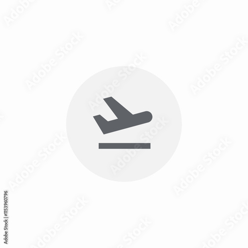 plane departure icon sign vector