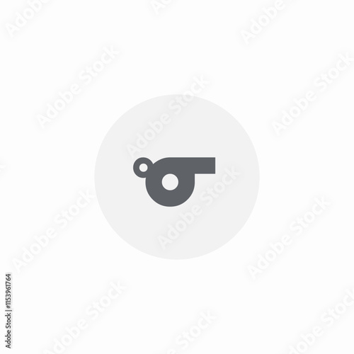 referee whistle icon sign vector