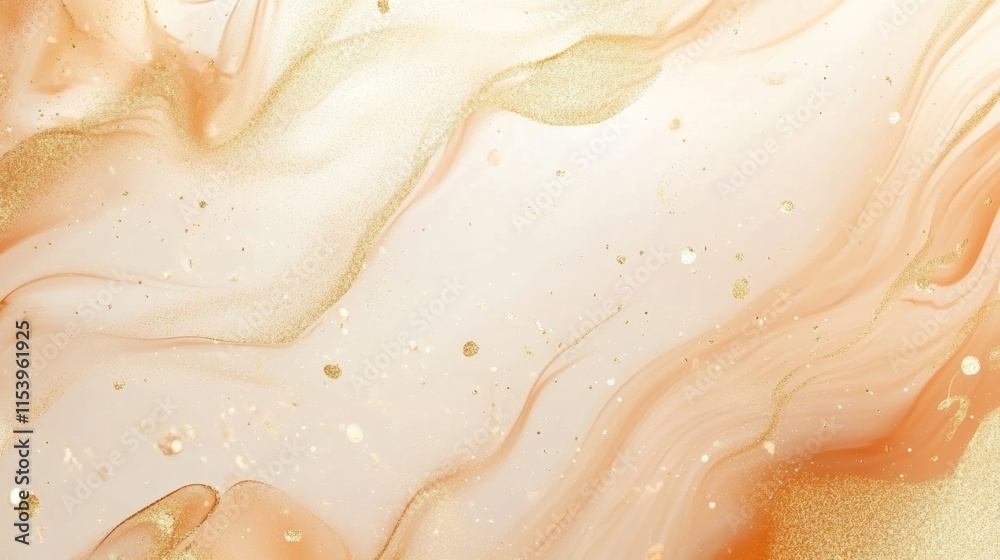 Obraz premium Light pale soft pastel gold golden champagne beige abstract background. Color gradient ombre transition. Silk fabric. Luxury premium rich. Matte shimmer. Christmas, birthday, anniversary. Template.