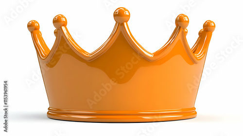 Orange 3D Crown Illustration photo