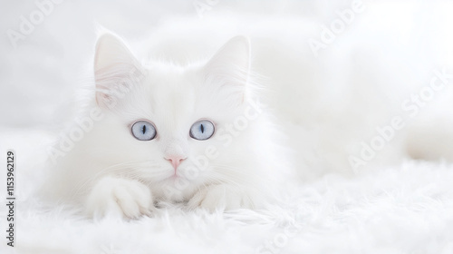 Angelic White Cat: A pristi...