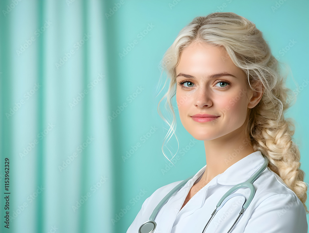 Smiling Female Doctor Portrait Illustration Smiling Female Doctor Portrait Illustration