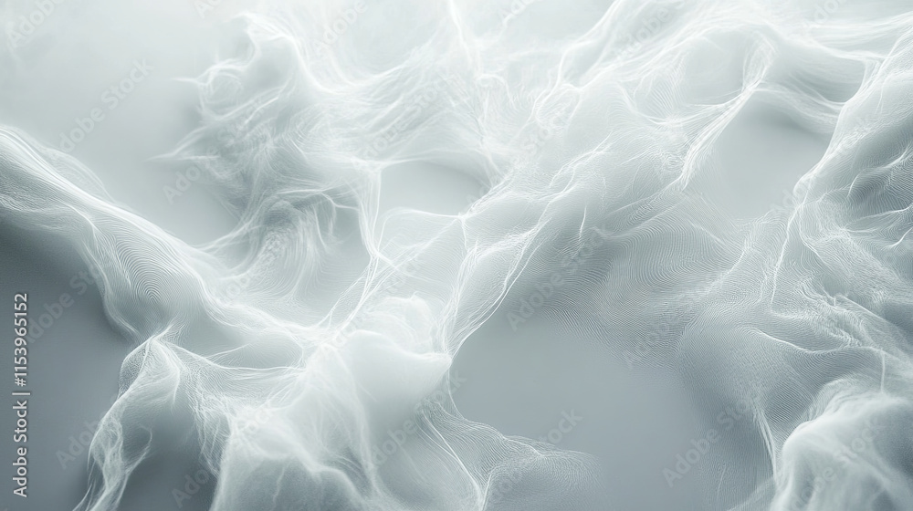 Obraz premium smooth, clean white texture with flowing, ethereal patterns creates serene atmosphere