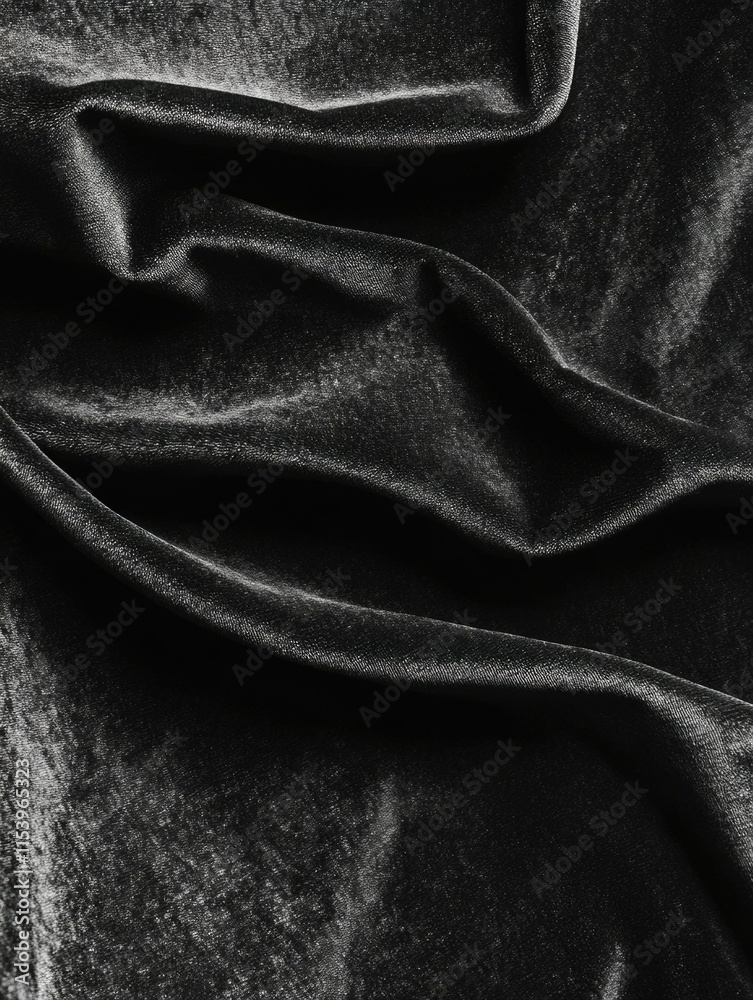 Obraz premium Elegant Black Velvet Fabric with Sparkles and Glitter
