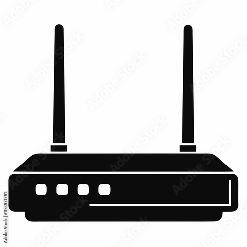 Router Silhouette Vector Art