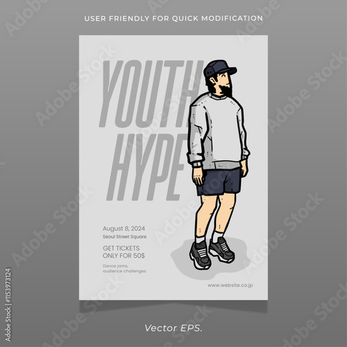 Youth Streetwear and Urban Hype Festival Poster Design
