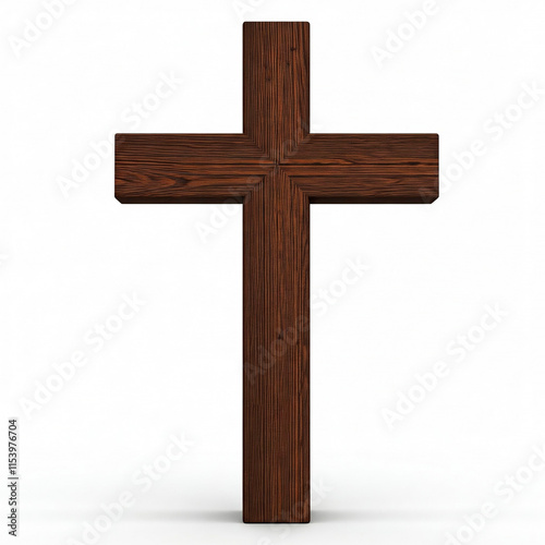 Wallpaper Mural Dark wood Christian cross with texture Torontodigital.ca