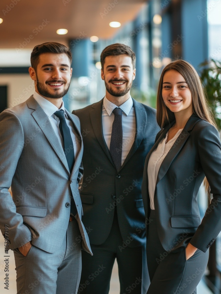 Professional Business Team in a Corporate Office Environment Professional Business Team in a Corporate Office Environment