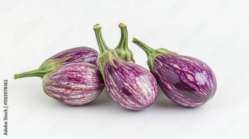 Fototapeta premium Vibrant Eggplants in Bundle