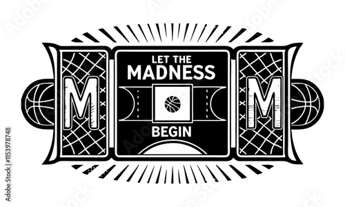 Download Let The Madness Begin  Vector Illustration . This Design Concept Isolated Premium Vector. 