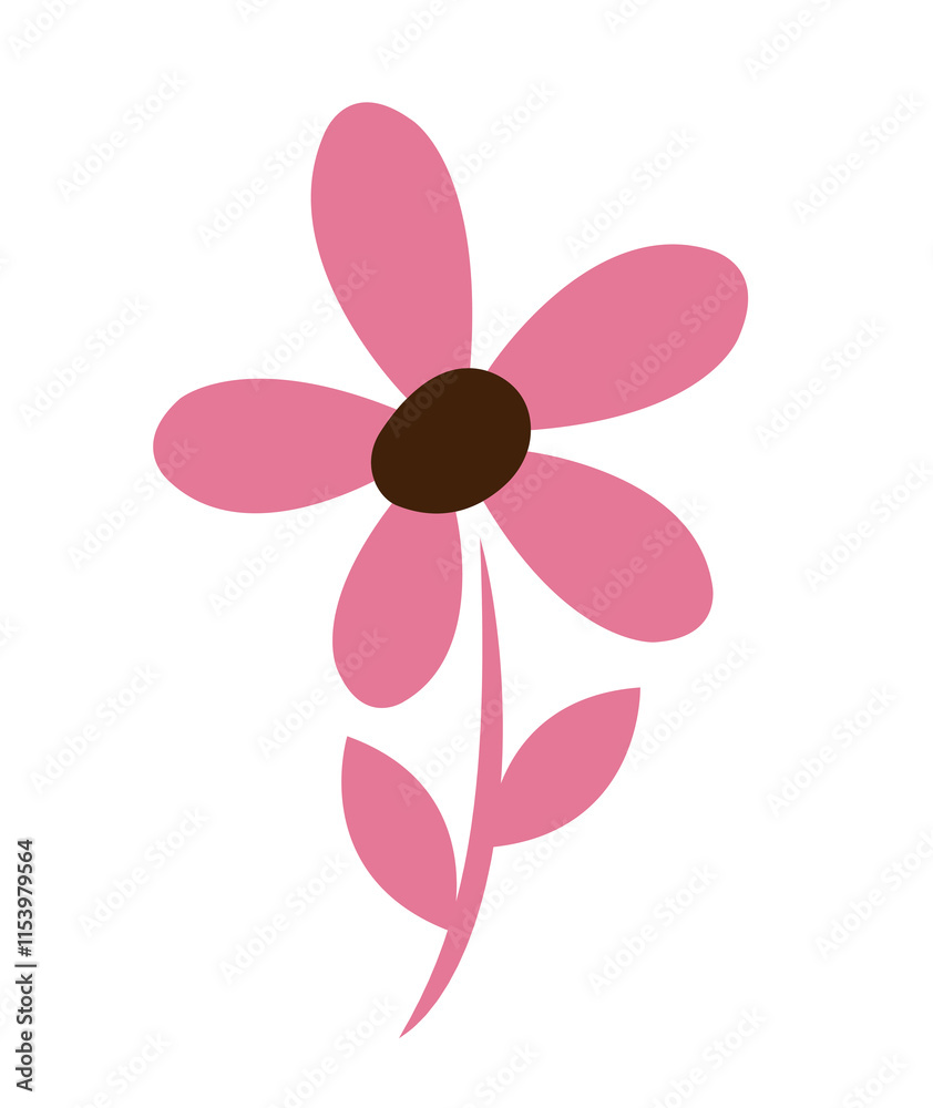 Flower clip art design on plain white transparent isolated background for card, shirt, hoodie, sweatshirt, apparel, tag, mug, icon, poster or badge Flower clip art design on plain white transparent isolated background for card, shirt, hoodie, sweatshirt, apparel, tag, mug, icon, poster or badge