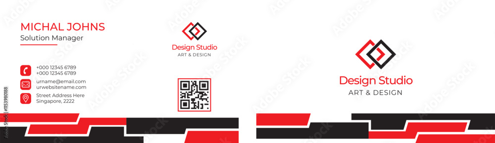 Modern and clean professional business card template Modern and clean professional business card template
