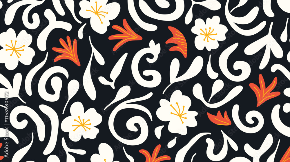 Elegant floral vector pattern