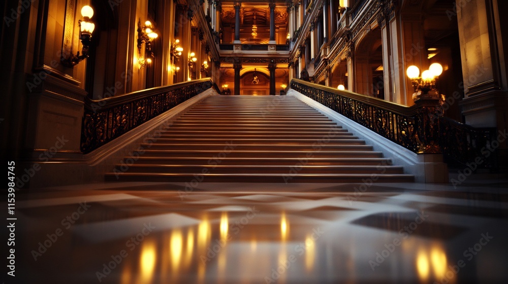 Grand Staircase in a Luxurious Palace or Museum Grand Staircase in a Luxurious Palace or Museum